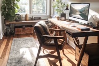 A photograph of a small home office in Colorado Springs