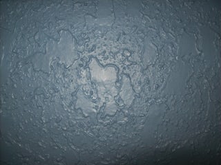 A photograph of a heavy knockdown wall texture applied with a spray hopper.