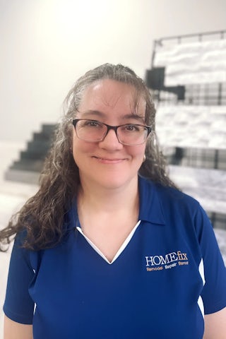 A photograph of Sheila, Office manager of Homefix Colorado Springs