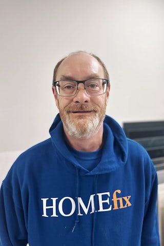 A photograph of Josh, a master craftsman at Homefix in Colorado Springs