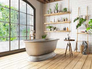 A natural styled bathroom remodel
