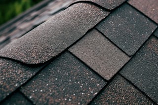 A photograph of a newly installed roof in Colorado Springs, with brand new asphalt shingles